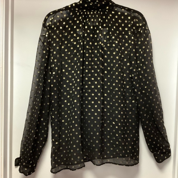 Prada Metallic Polka Dots Silk Blouse - Picture 5 of 8